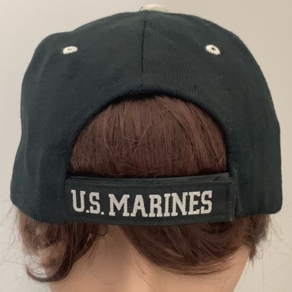 Y2K USMC US Marine Corps Strapback Embroidered Dad Hat Military - Picture 3 of 9